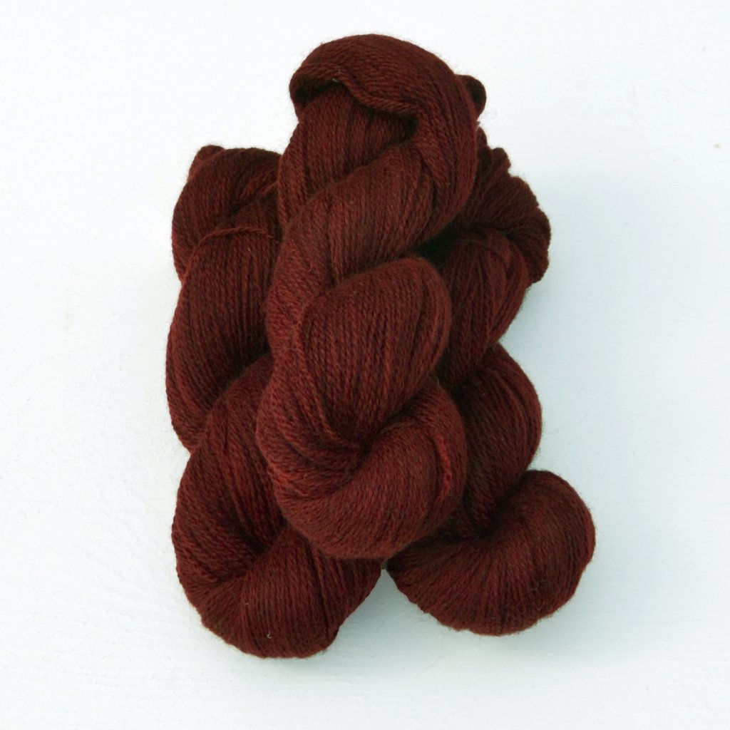 2-ply wool yarn Burgundy light 1172