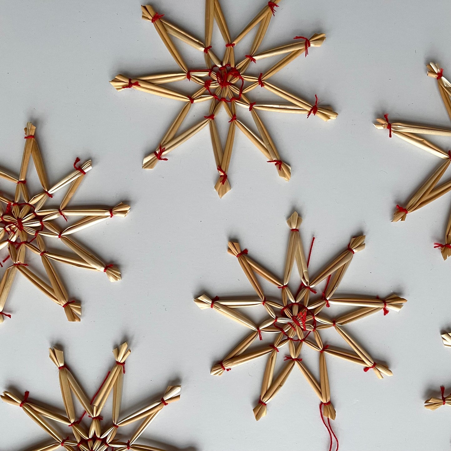 Straw pendant Star 6-pack