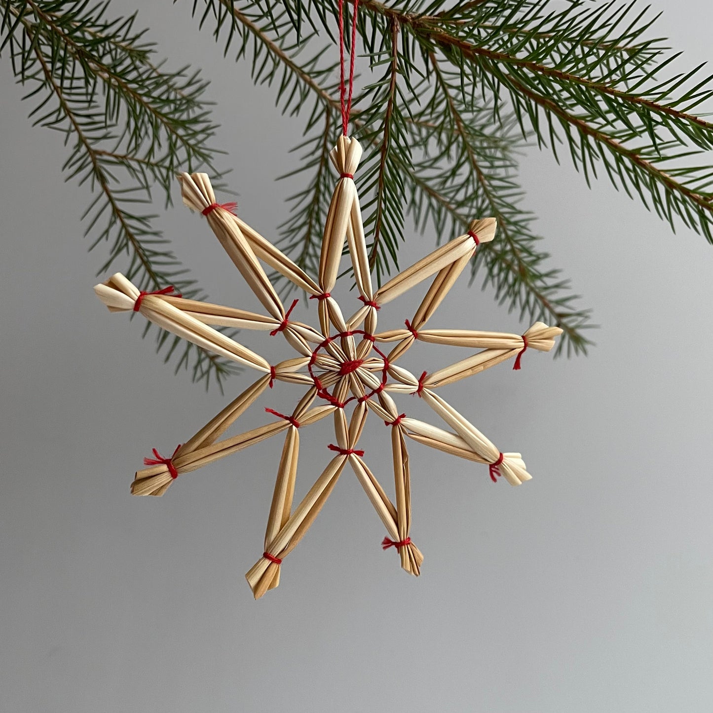 Straw pendant Star 6-pack