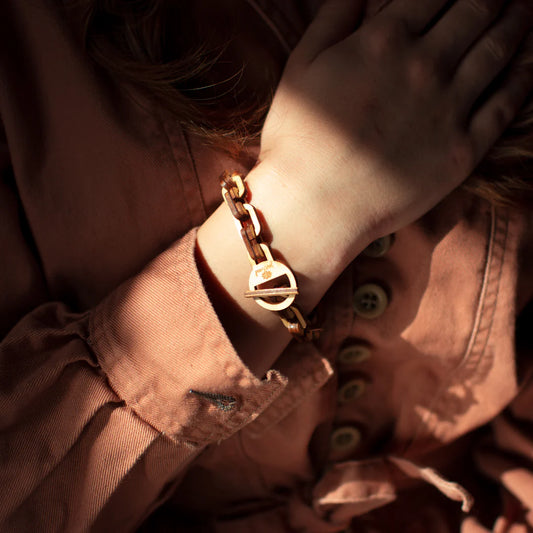 Link trälänk grov, armband