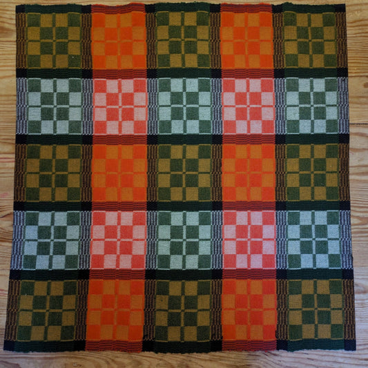 Handwoven Östgöta rug approx. 34 x 34 cm.