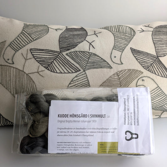 Chicken farm in Svinhult, embroidery kit