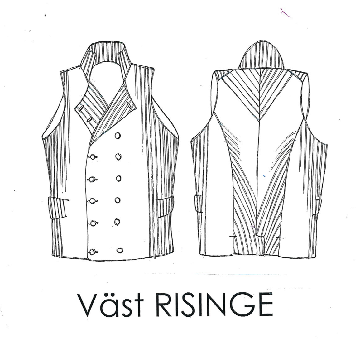 Mönster & sömnadsbeskrivning Risinge Väst herr