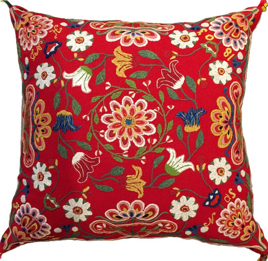 Rowan berries, embroidery kit pillow