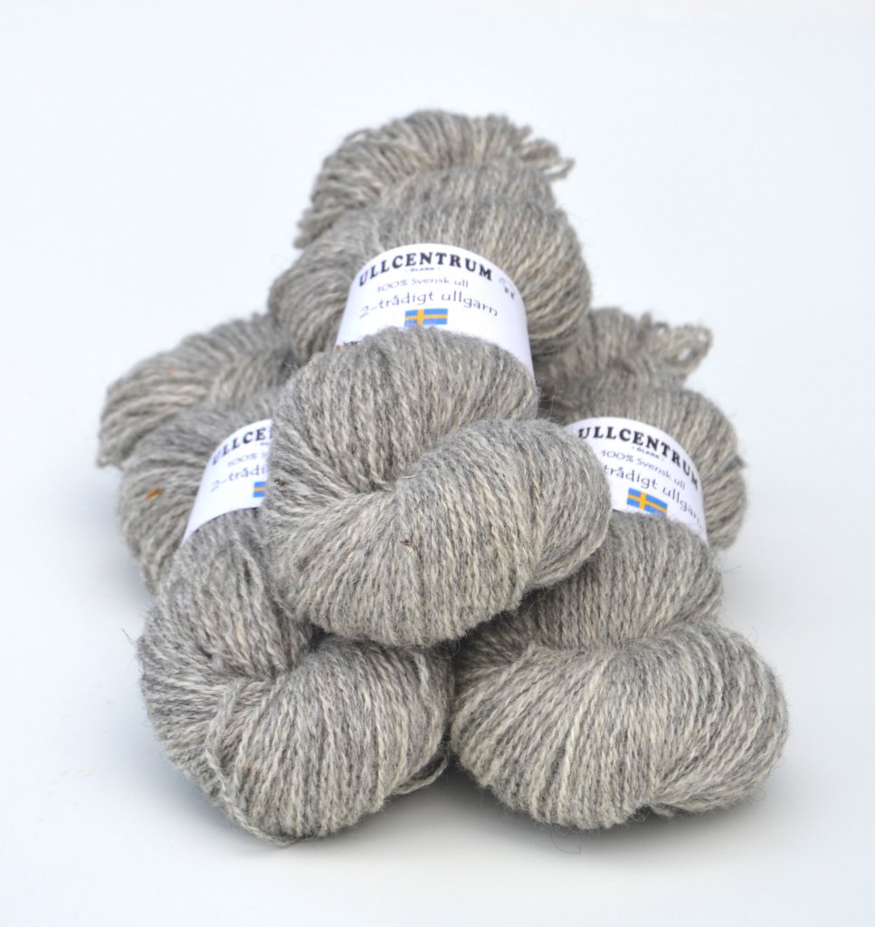 2-ply wool yarn Stone Grey 0107