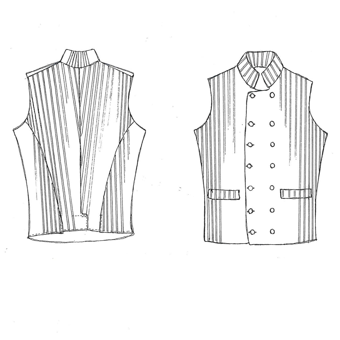 Pattern & sewing instructions Vånga Vest for men