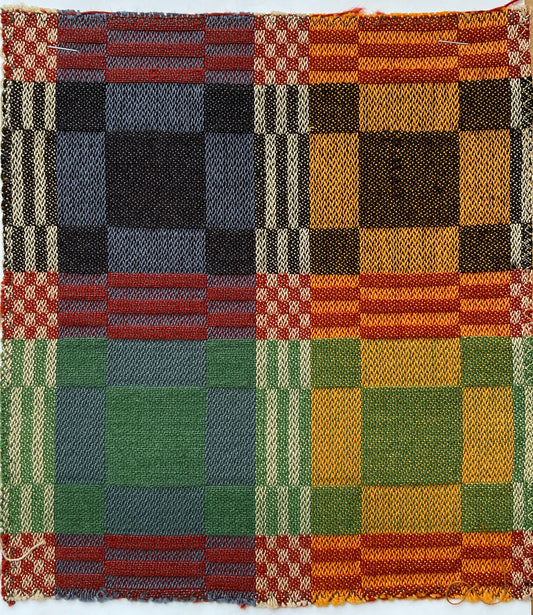 Weaving note Östgötadräll Glysebo (Åtvidaberg)