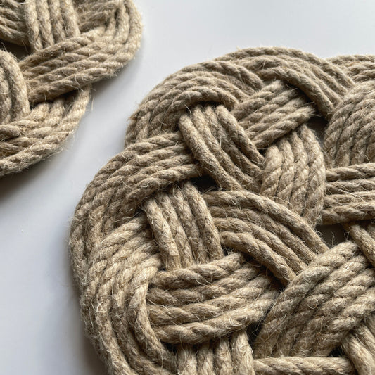 Hemp coasters Kringelmatta
