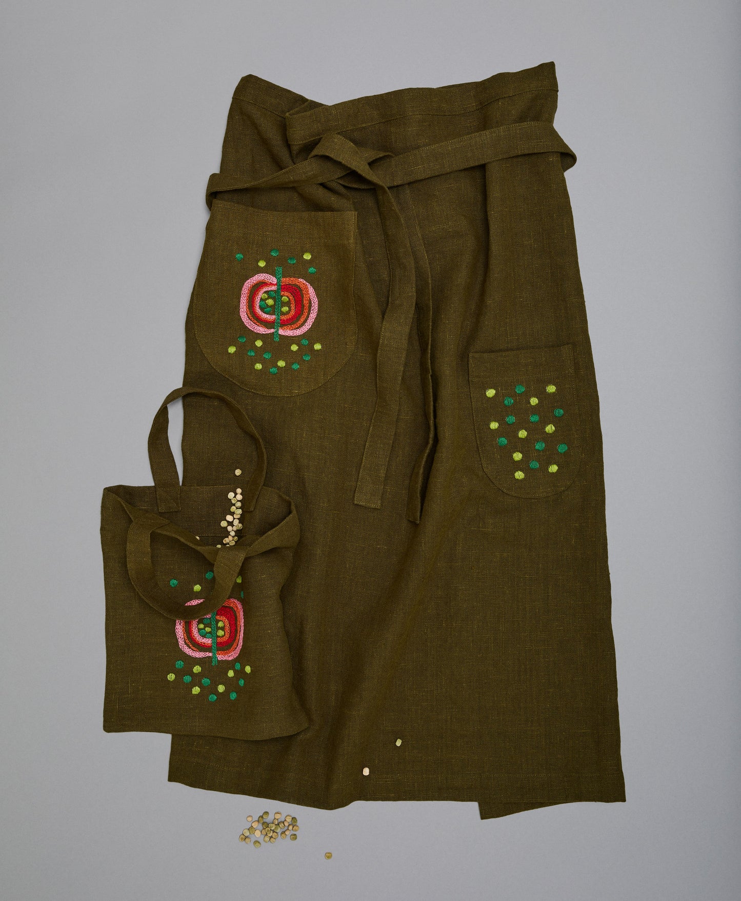 Äppel Päppel, förkläde, broderikit