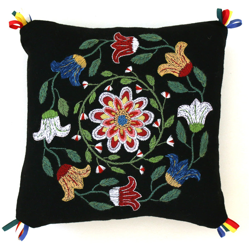Rowan berries, embroidery kit pillow