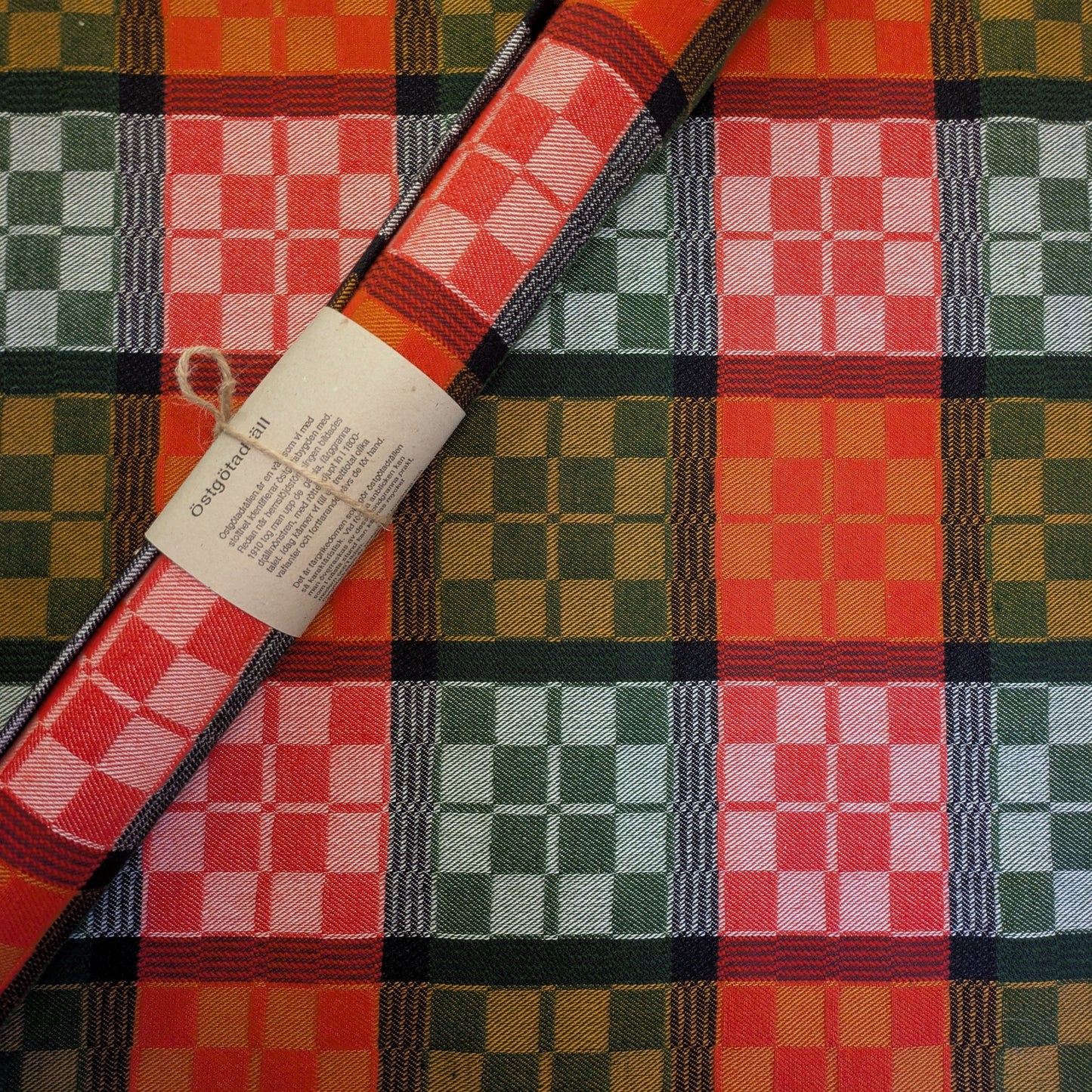 Handwoven Östgöta rug approx. 34 x 34 cm.