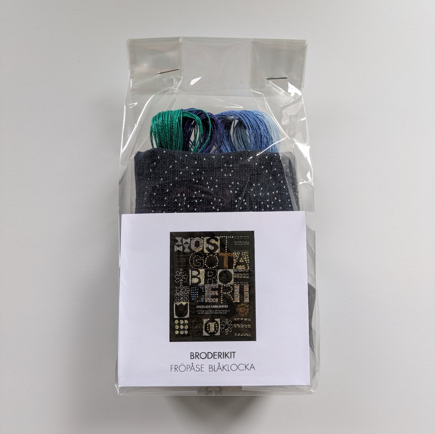 Blåklocka, fröpåse, broderikit