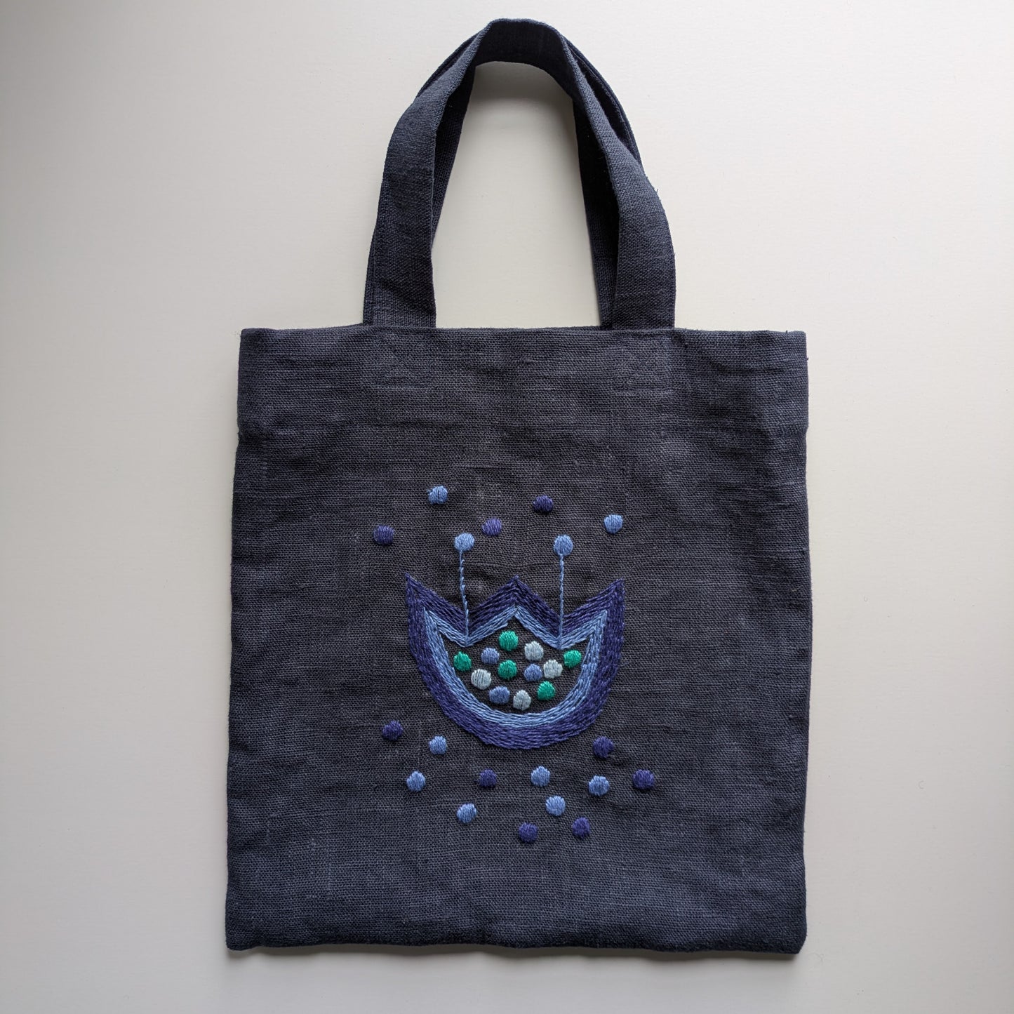 Blåklocka, fröpåse, broderikit