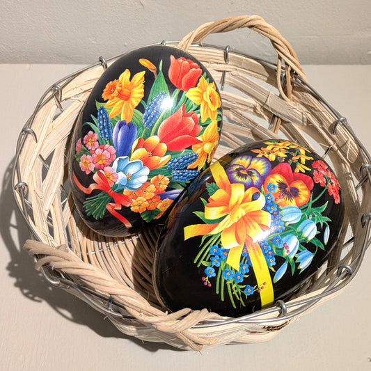 Påskägg Svart blomma