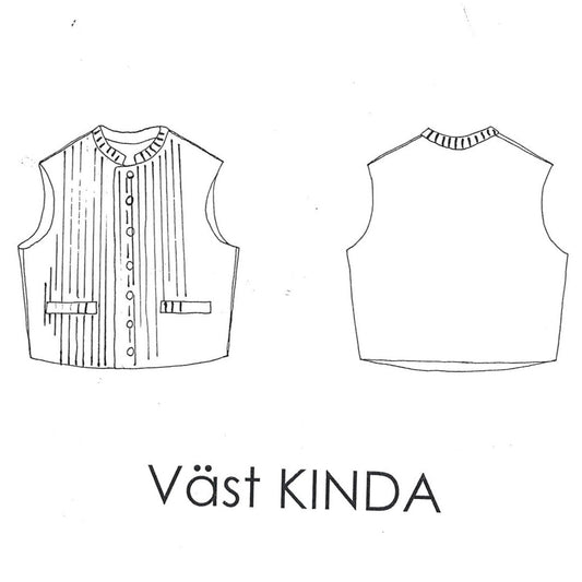 Mönster & sömnadsbeskrivning Kinda Väst herr