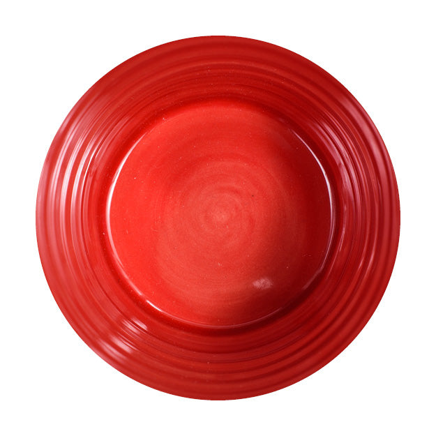 Earthenware bowl with gold rim